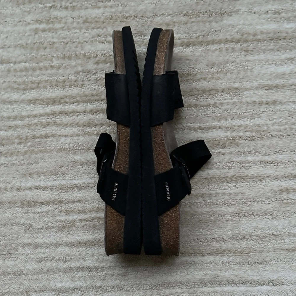 EUC Mephisto Women's Hirena Slide Sandal Double Strap Black EU 38 | US 8